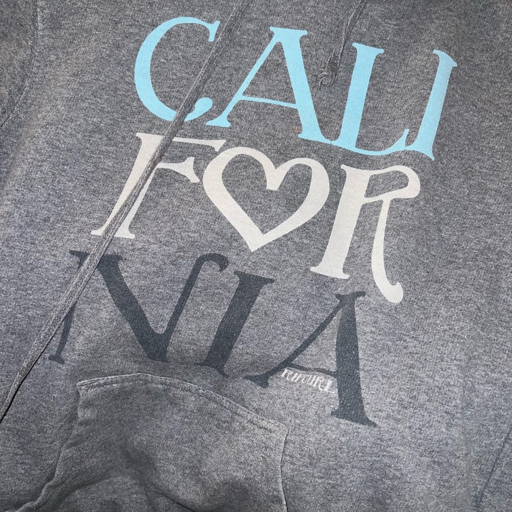 Rip Curl Gray Hoodie with Blue Accents